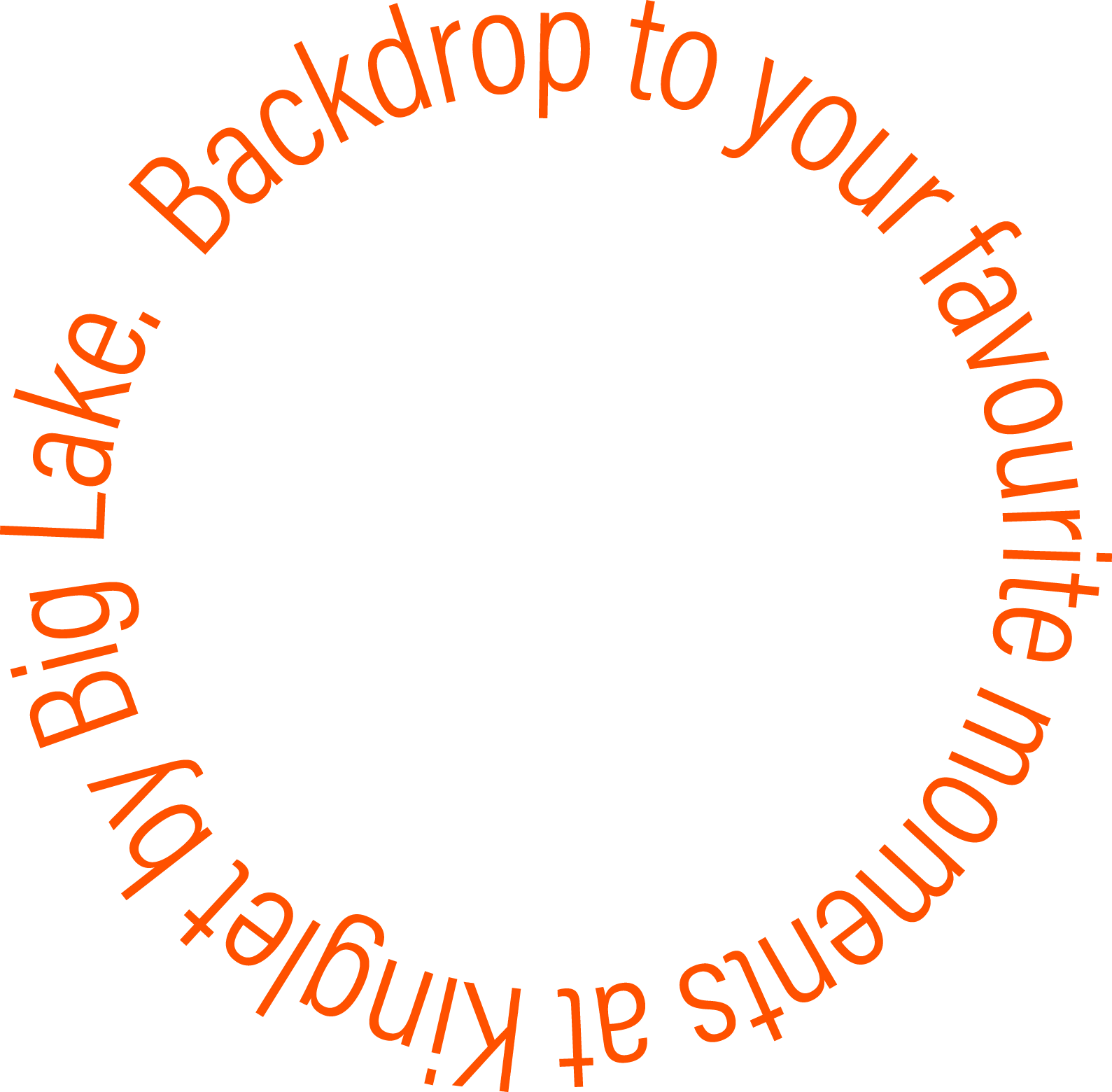 A backdrop to your favourite moments at Kinglet by Big Lake.