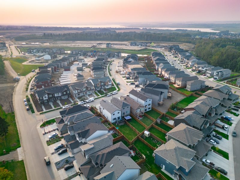 Aerial overview of Kinglet by Big Lake