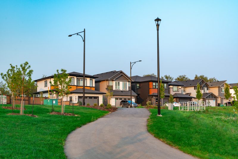 Walking paths in Kinglet by Big Lake.
