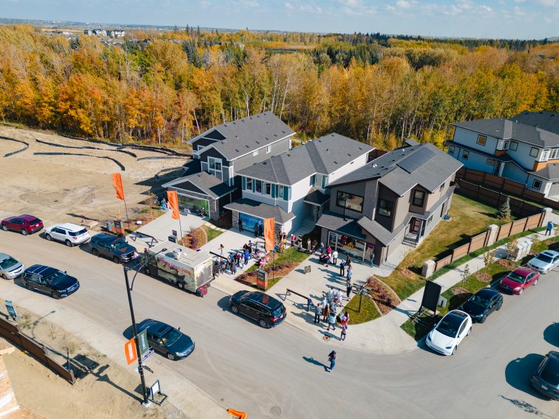 Aerial of the Kinglet showhomes at the Big Lake Community Event 2023