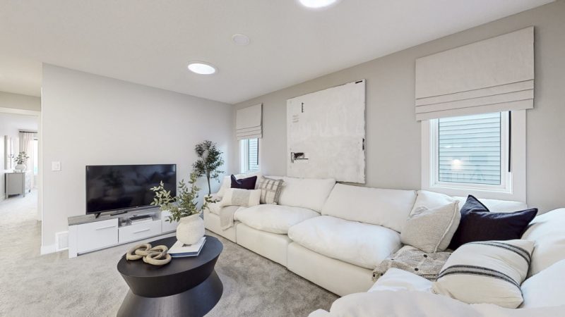 Bonus room in Sterling Home's Atlas Showhome in Kinglet by Big Lake