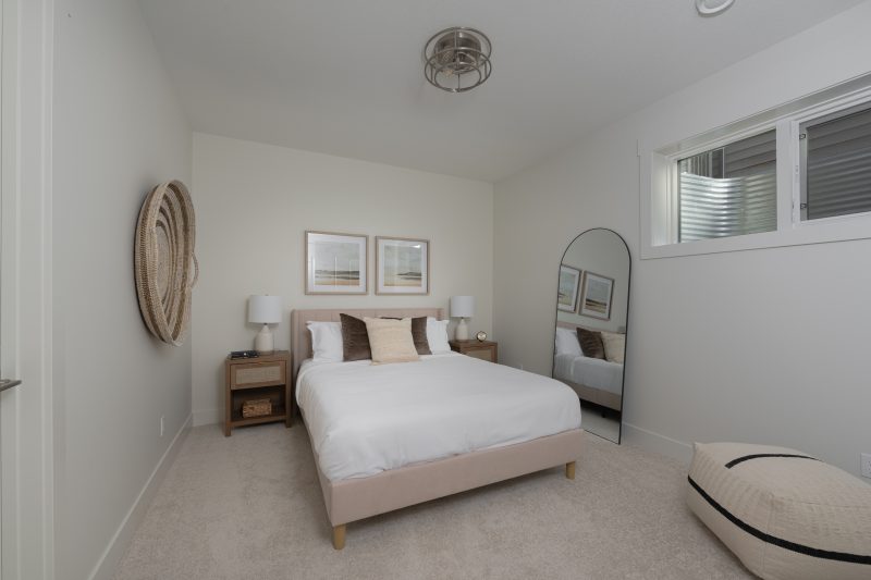 Basement bedroom in Anthem's front drive 120 showhome in Kinglet by Big Lake
