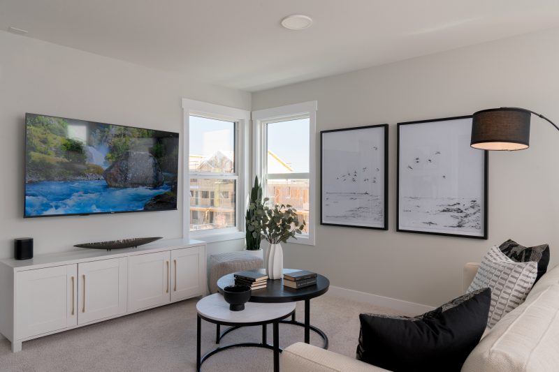 Bonus room in Anthem's front drive 110 showhome in Kinglet by Big Lake