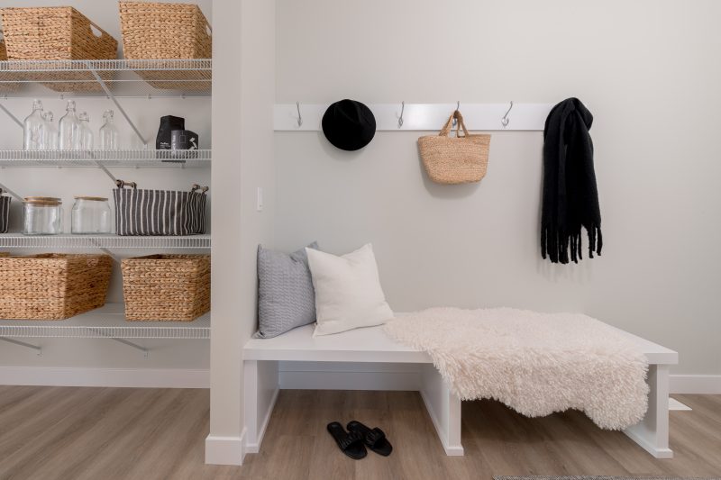 Mud Room in Anthem's front drive 110 showhome in Kinglet by Big Lake